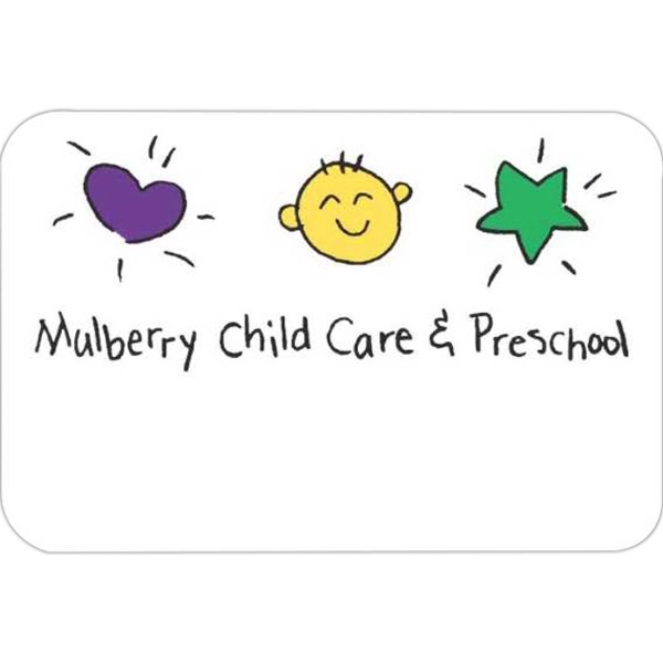 1/16" thick badge with a pin fastener.... from ASI 59080 Halls & Company