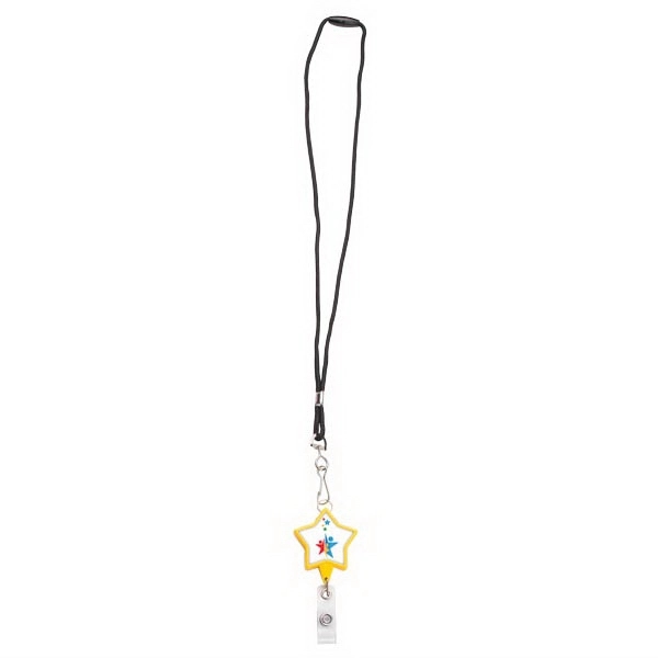 Jumbo star retractable badge reel with lanyard attachment.... from ASI 49470 DEVARA