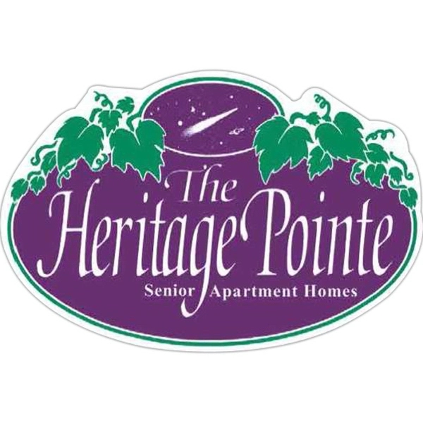 Custom shaped screened badge with pin fastener in 6-10", 1-5" and... from ASI 59080 Halls & Company