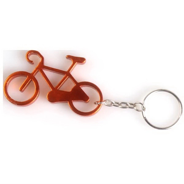 Bicycle shape bottle opener with key chain.... from ASI 74585 Nu Promo International / Nu Promo Line
