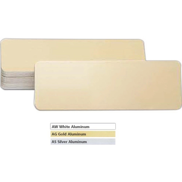 Snap-It blank rectangular .020" thick badge with aluminum insert and pin... from ASI 59080 Halls & Company