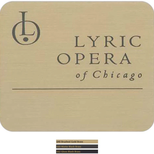 Rectangular .020" thick brass badge with rounded corners in assorted sizes.... from ASI 59080 Halls & Company