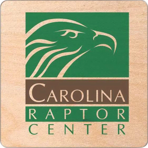 Wooden 1/16" thick screen-printed badge with pin fastener in 1-5 square... from ASI 59080 Halls & Company