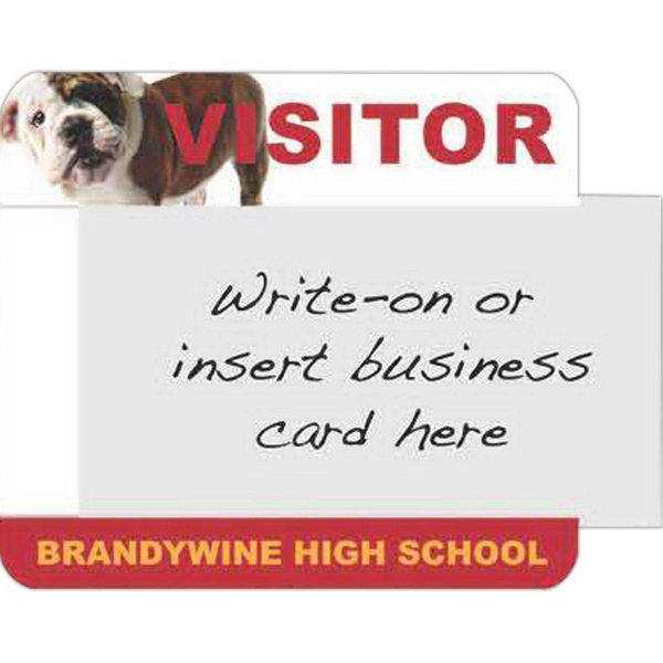 .070" thick name badge with a pinback fastener.... from ASI 59080 Halls & Company