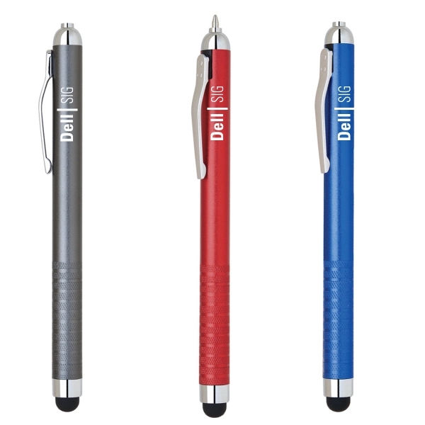 Stylish solid coated stylus pen with gravity tip function. When the... from ASI 40544 Binaco / Binaline