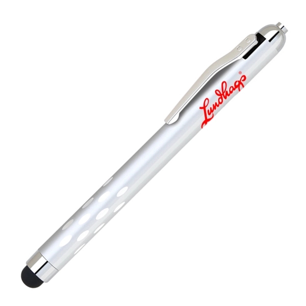 Stylish solid coated stylus pen with gravity tip function. When the... from ASI 40544 Binaco / Binaline