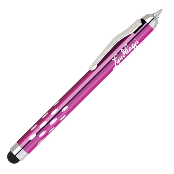 Stylish solid coated stylus pen with gravity tip function. When the... from ASI 40544 Binaco / Binaline