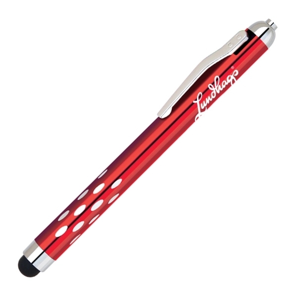 Stylish solid coated stylus pen with gravity tip function. When the... from ASI 40544 Binaco / Binaline