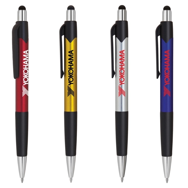 Plastic click action pen with stylus. Comes in a variety of... from ASI 40544 Binaco / Binaline