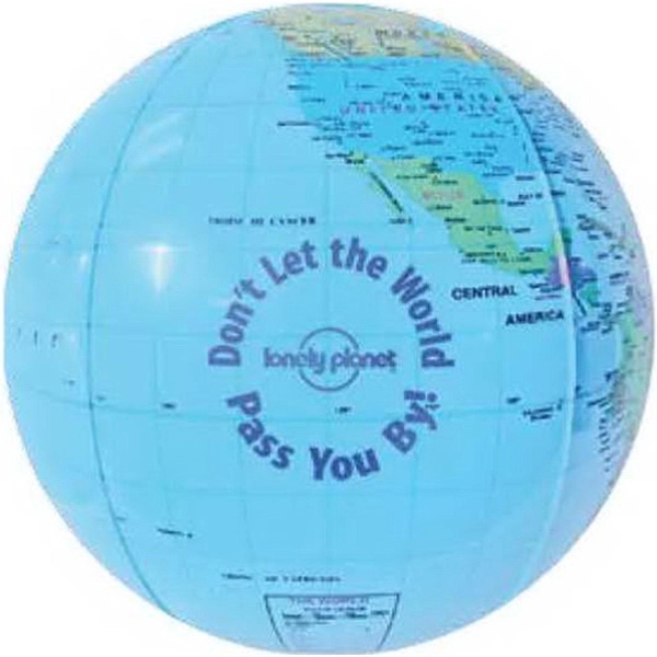 Globe beach ball made of durable vinyl and features an air... from ASI 55675 Galaxy Balloons Inc / Galactic Fun Time Line