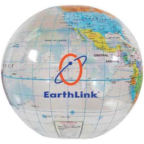 Globe beach ball made of durable vinyl and features an air... from ASI 55675 Galaxy Balloons Inc / Galactic Fun Time Line