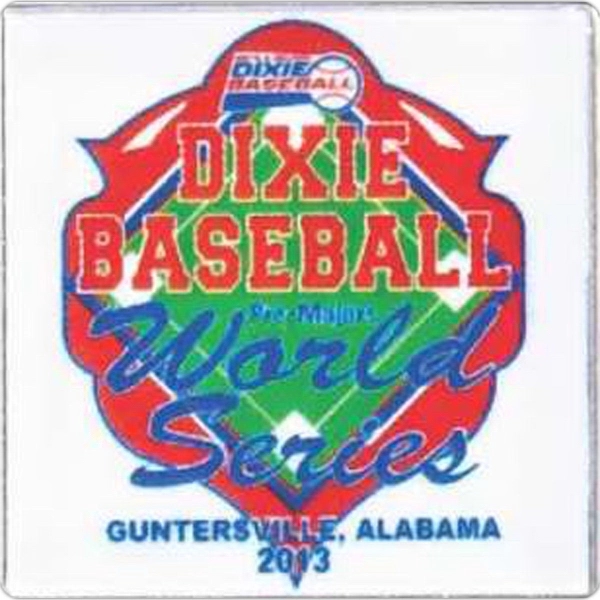 Full color laminated lapel pin with steel or brass backing.... from ASI 59080 Halls & Company