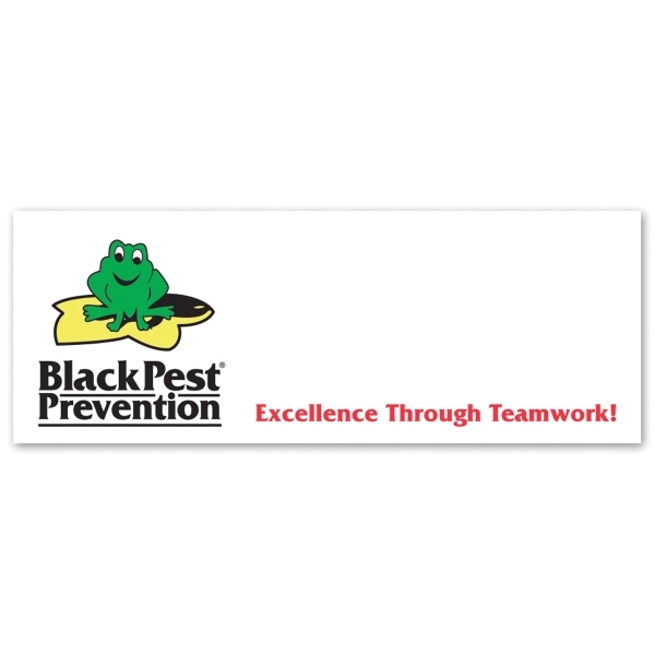 Deluxe 1/16" thick UV inkjet rectangular badge with full-color imprint and... from ASI 59080 Halls & Company