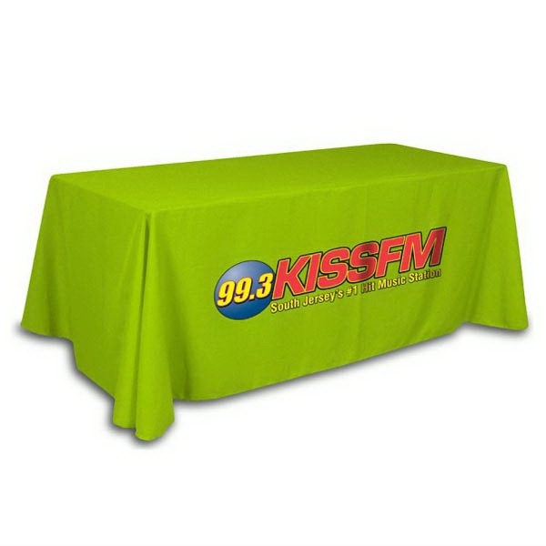 Full color imprinted tablecloth that fits standard 6' table.... from ASI 57713 Glow Promotions / Glow Promotions