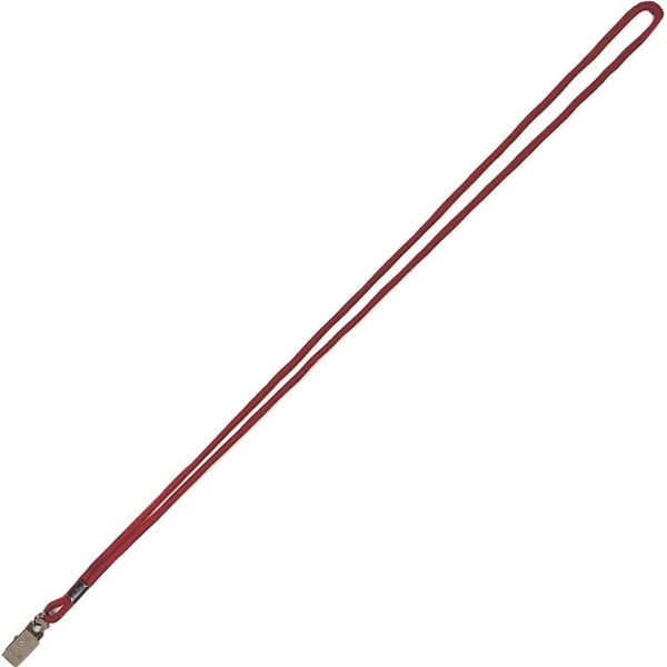 36" x 1/8" nylon lanyard with round bulldog clip.... from ASI 59080 Halls & Company