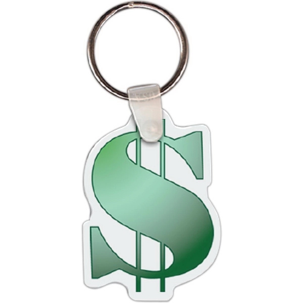 Dollar sign and dollar bill key tags with a maximum size... from ASI 56100 Gemini Ind Inc / Gemini Line™