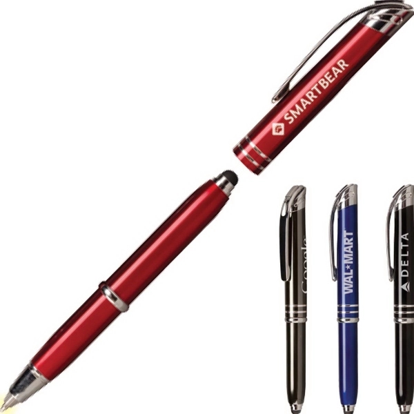 Triple function pen with LED flashlight, capacitive stylus tip, and ballpoint... from ASI 61966 HPG / Hub Pen