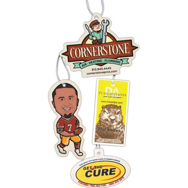 Full color air fresheners; maximum item size 3.5" x 5".... from ASI 56100 Gemini Ind Inc / Gemini Line™