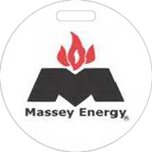 .040" write on, screened small poly tag with a loop strap.... from ASI 59080 Halls & Company