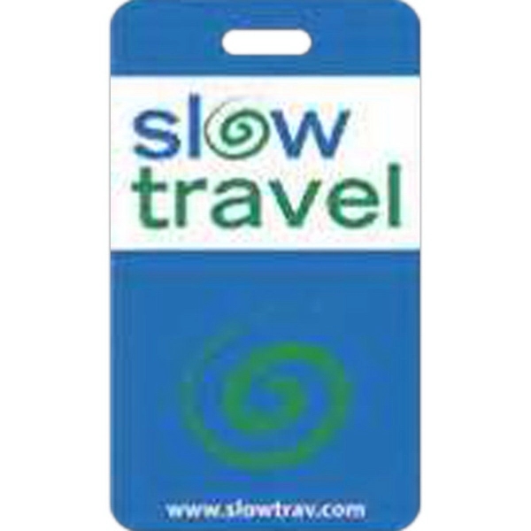 .040" write on, screened small poly tag with a loop strap.... from ASI 59080 Halls & Company