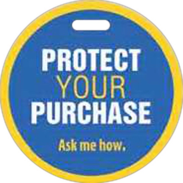 .040" thick tag with a loop strap.... from ASI 59080 Halls & Company