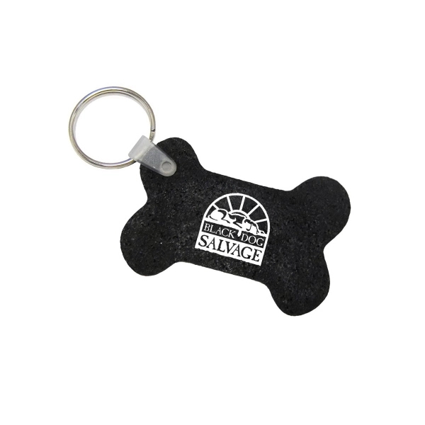 Key tag made in the USA from 100% post-consumer recycled tires.... from ASI 92980 WOV-IN® / Promopet