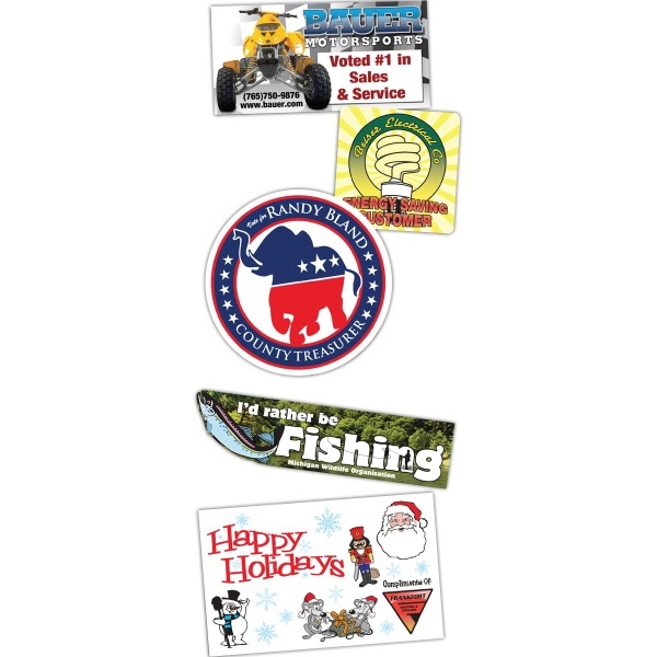 Static cling decals made of .007" clear static stock, created for... from ASI 56100 Gemini Ind Inc / Gemini Line™