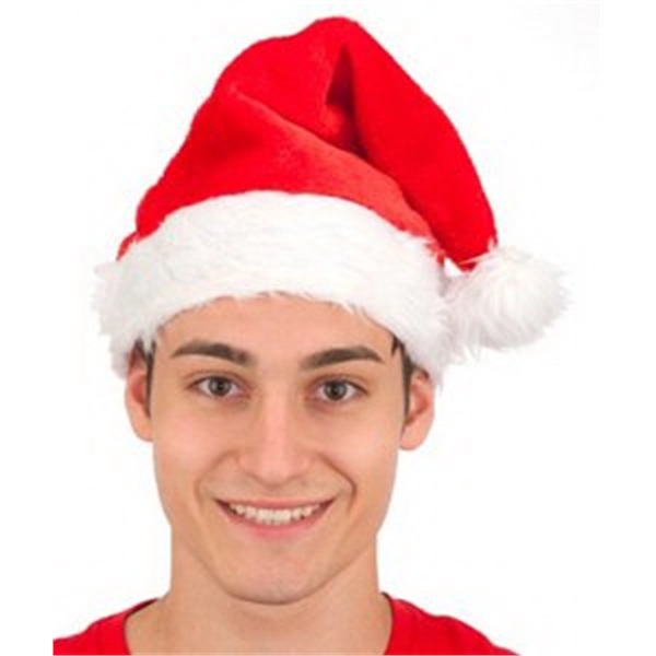 Deluxe Plush Santa Hat. Packed 1 dozen. Must be ordered in... from ASI 63090 Jacobson Hat Co Inc / J Hats®