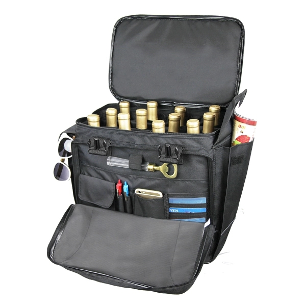 Bottle Cooler made of 600 Denier Polyester with tech dot trim.... from ASI 57702 GoodHopeBags, Inc.