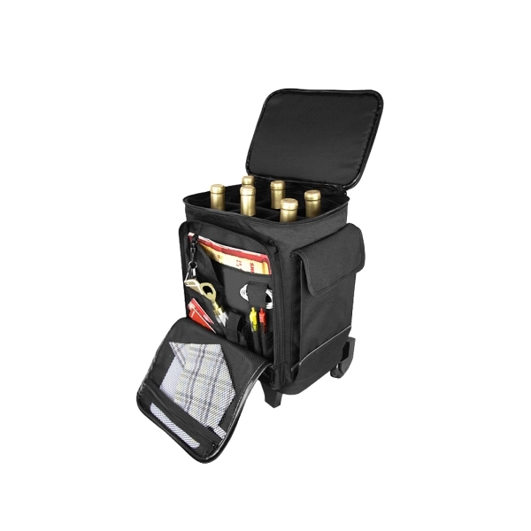 Bottle Cooler made of 600 Denier Polyester trimmed with tech dots.... from ASI 57702 GoodHopeBags, Inc.