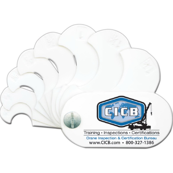 Wire and rope measuring gauge, 2 3/4" x 1 3/8".... from ASI 78100 ZZ DROPPED - Pilgrim Plastic Products Inc / Pilgrim Plastics