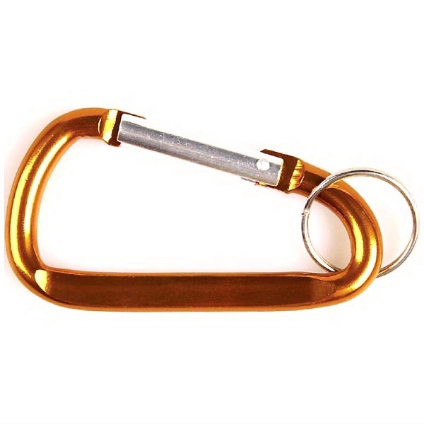 Carabiner with split key ring and solid aluminum construction.... from ASI 74585 Nu Promo International / Nu Promo Line