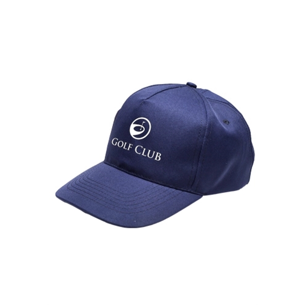 Five-panel unconstructed cap with hook & loop closure, curved visor, and... from ASI 39552 BEL Promo
