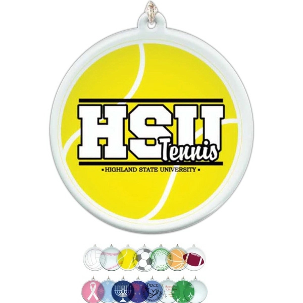 3" clear acrylic suncatcher ornament with customization.... from ASI 55675 Galaxy Balloons Inc / Galactic Fun Time Line