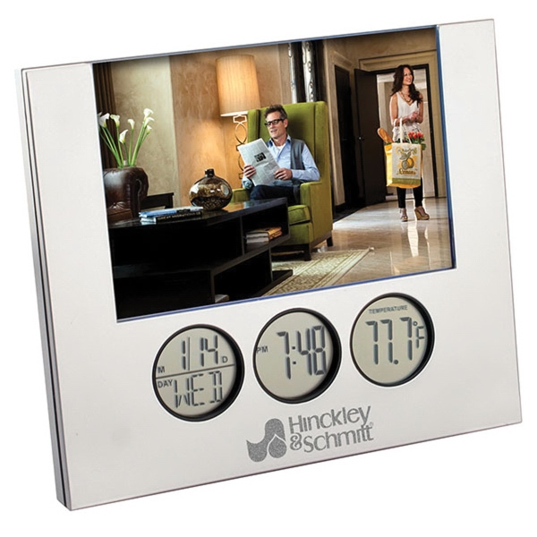 Multi function 4" x 6" photo frame with alarm clock, day/date... from ASI 90075 ZZ DROPPED - Sunscope / Sunscope (R)
