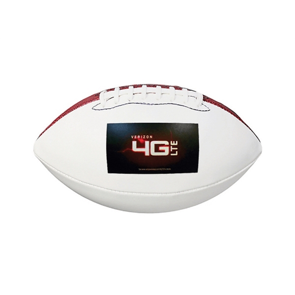 Official size football (11.5") features white & brown synthetic leather panels.... from ASI 37865 Baden Sports Inc / Baden
