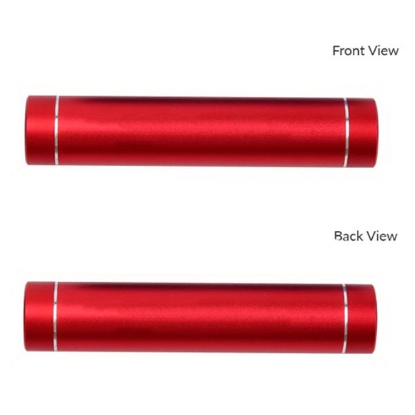 Cylinder lipstick shaped pocket power bank with metallic finish plus laser... from ASI 37218 Athena Promo (tm)