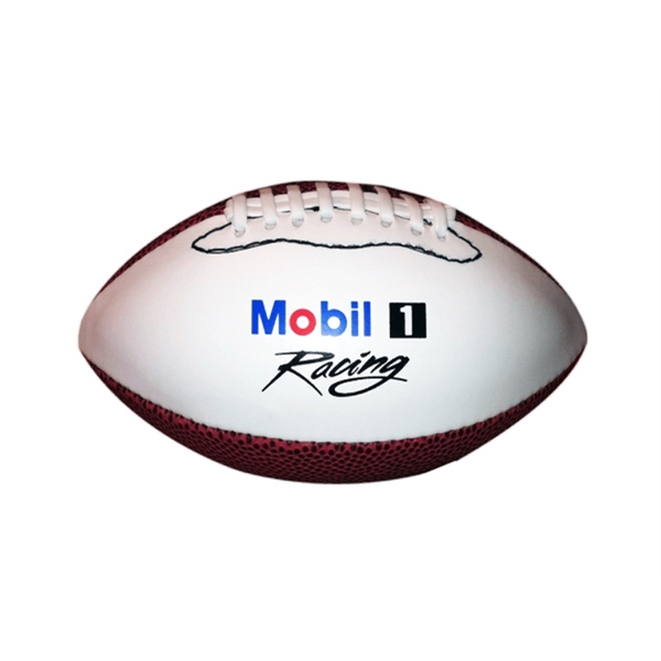 Official size football (11.5") features white & brown synthetic leather panels.... from ASI 37865 Baden Sports Inc / Baden