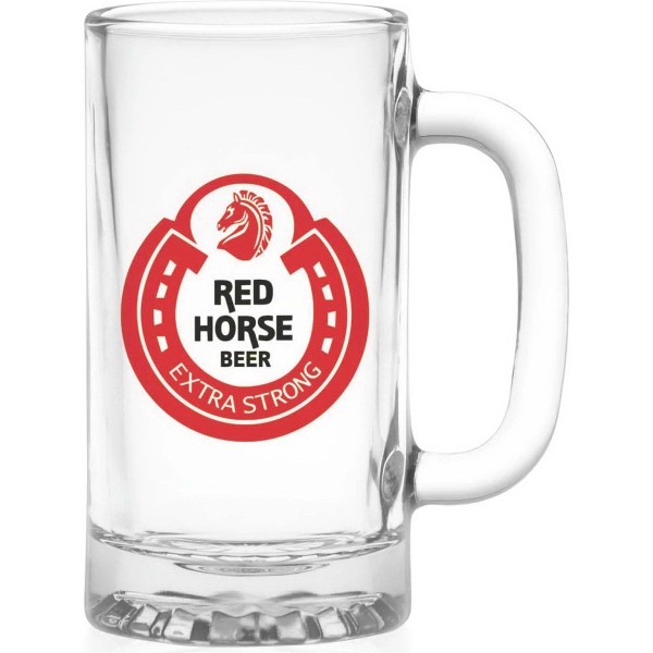 16 oz. glass tankard with handle and customization.... from ASI 71920 Moderne Glass Company Inc / Glass America®