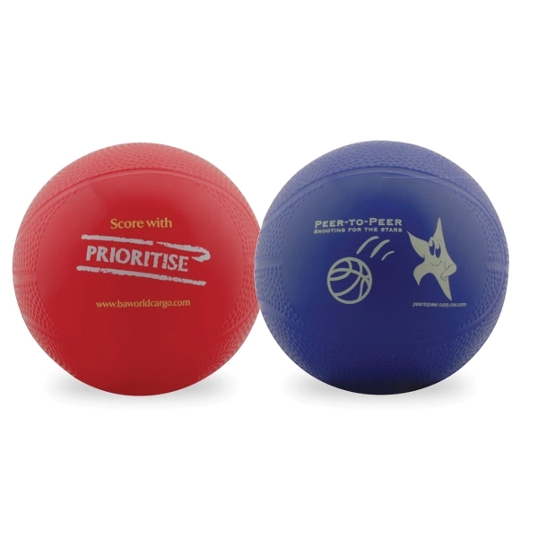Soft, re-inflatable, mini vinyl basketball measuring 4" for advertising a team... from ASI 38120 Ball Pro / Diversified Quality Kitchenware