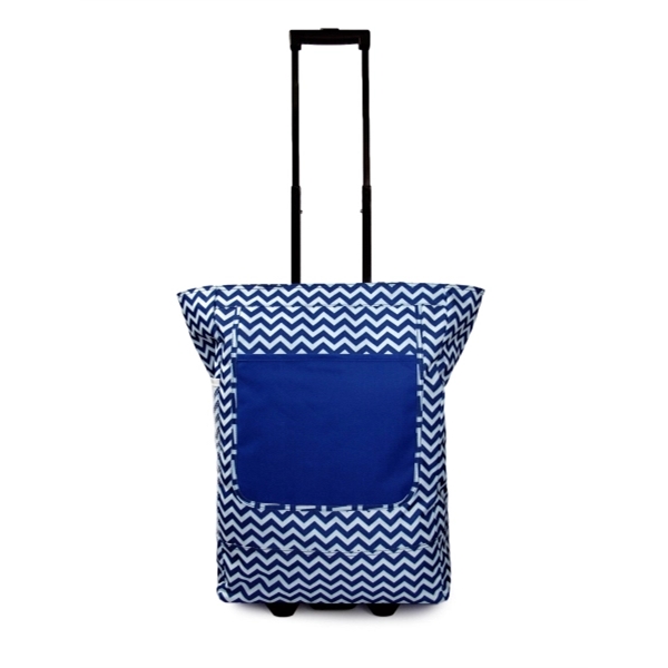 Chevron printed tote bag with front pocket, 22'' x 17" x... from ASI 34046 Allcasion Travelware Co
