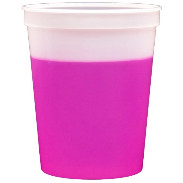 Color Changing Stadium style plastic cup. Wide variety of color choices.... from ASI 79541 Print Appeal,Inc. / Print Appeal