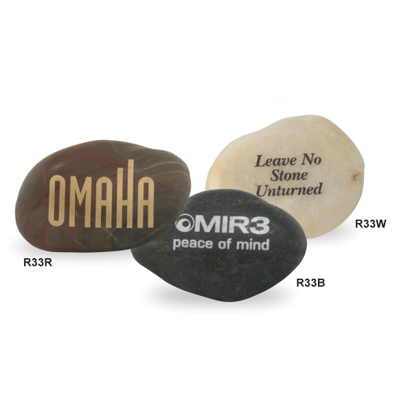 Approximately 1 1/2" x 1/4" rocks in three product colors... from ASI 38120 Ball Pro / Diversified Quality Kitchenware / Ball Pro Promotional Group