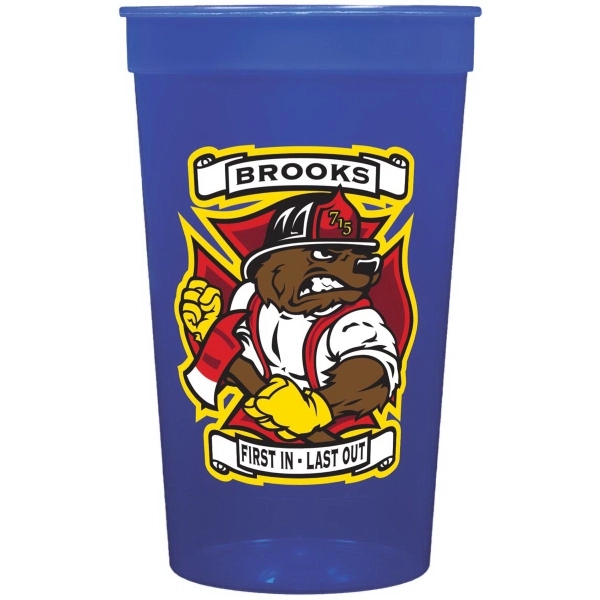22 oz. spot color stadium style plastic cup. Available on white... from ASI 79541 Print Appeal,Inc. / Print Appeal