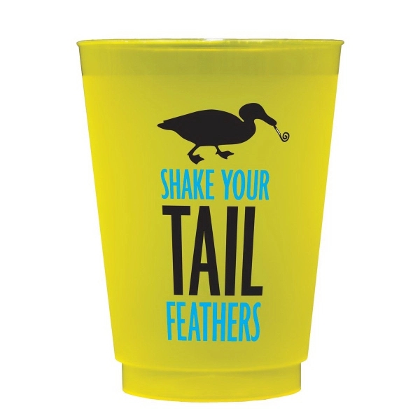Color shatterproof plastic disposable cup. Unique frosted, textured finish.... from ASI 79541 Print Appeal,Inc. / Print Appeal