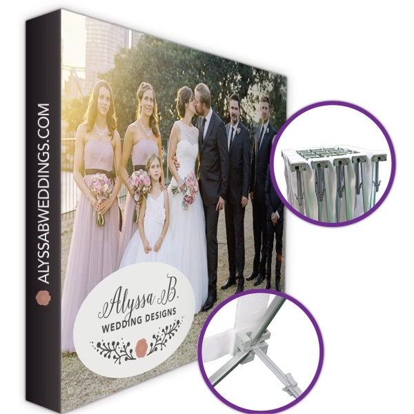 120" x 89" polyester one-piece collapsible display with aluminum frame and... from ASI 36558 Aprons, Etc.