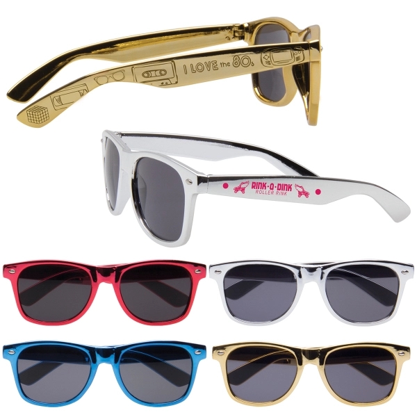 Metallic sunglasses with shatter-resistant frames and customization.... from ASI 62190 Illini