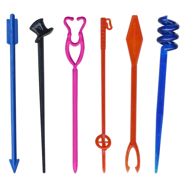 4", 3.5" or 4.25" plastic appetizer picks or drink stirrers in... from ASI 59683 Harco Enterprises LTD / Harco Enterprises