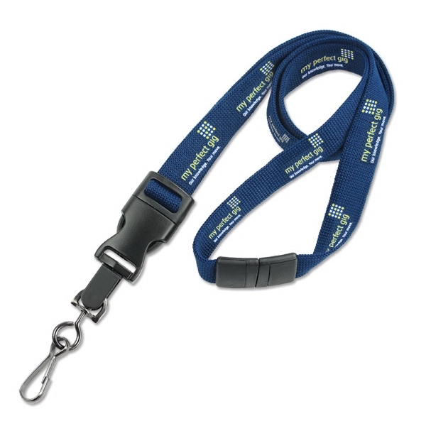 Custom detachable lanyards with side release buckle and a free breakaway.... from ASI 79898 Promovision / PROMOVISION
