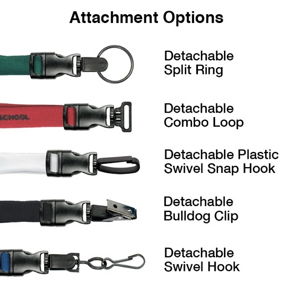 Custom detachable lanyards with side release buckle and a free breakaway.... from ASI 79898 Promovision / PROMOVISION